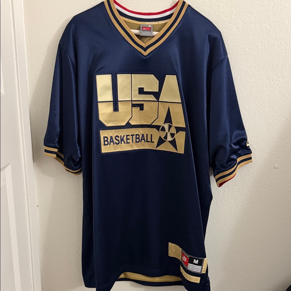 Nike Navy and Gold USA Basketball Jersey